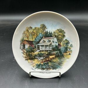 Vintage currier & Ives Homestead summer decorative plate